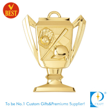 Hohe Qualität Custom Award Metall 3D Baseball Cup Medaille mit Vergoldung
